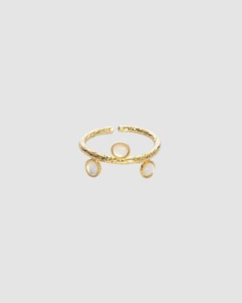 Bague Salomé Audrey Langlois en plaqué or avec nacre – ajustable