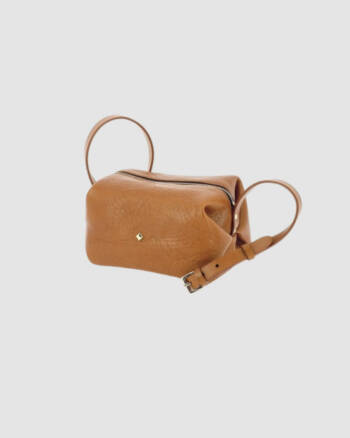 Mini Sohna en cuir camel avec bandoulière réglable – Herbert Frère Sœur