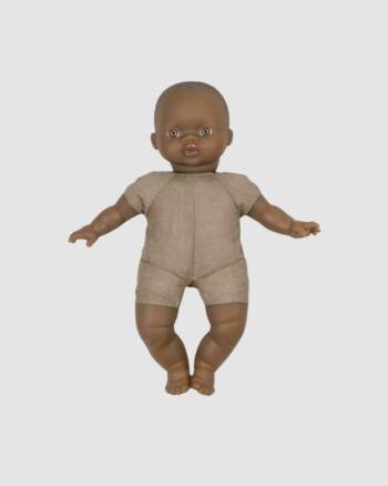 Poupée Ondine Minikane Babies, 28 cm, avec corps mou et yeux miel. Fabriquée en Espagne. Jouet adapté dès 3 ans.