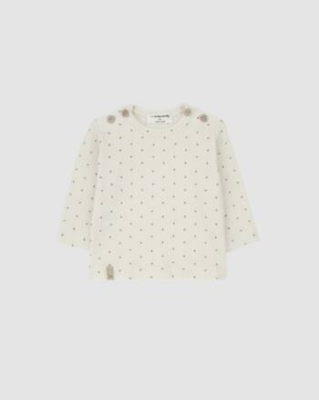 T-shirt Aless côtelé écru bébé One More in the Family