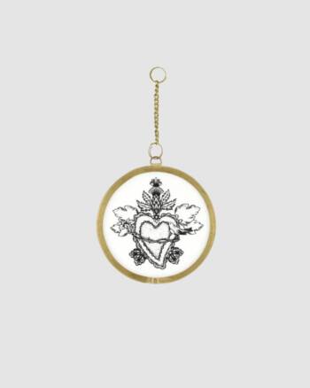 Cadre Kiko Cœur enchaîné en laiton doré – Baubels – Le Petit Drugstore