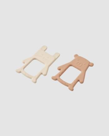 Anneaux de dentition Liewood Tuscany rose et Apple blossom – Duo en silicone