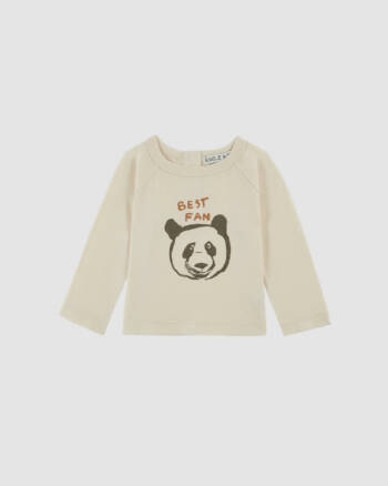 Tee-shirt Best Fan Coton Bio Beige Emile et Ida