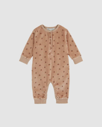 Combinaison Velours Cerise Poudre Emile et Ida