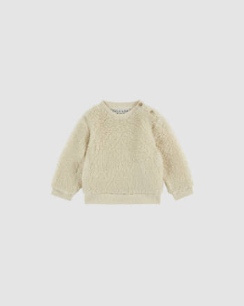 Sweat sherpa écru Emile et Ida bébé hiver chaud