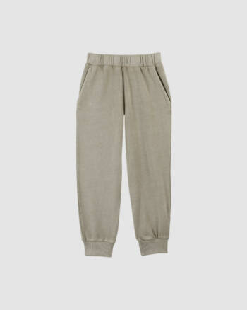 Jogger coton bio Emile et Ida gris argile enfant