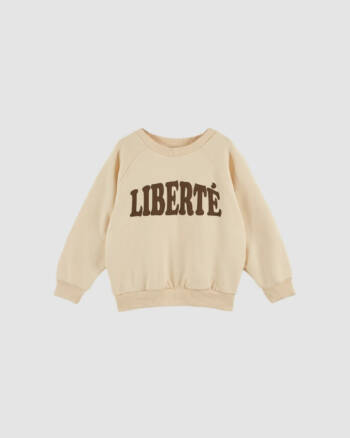 Sweat LIBERTÉ Emile et Ida en coton bio écru