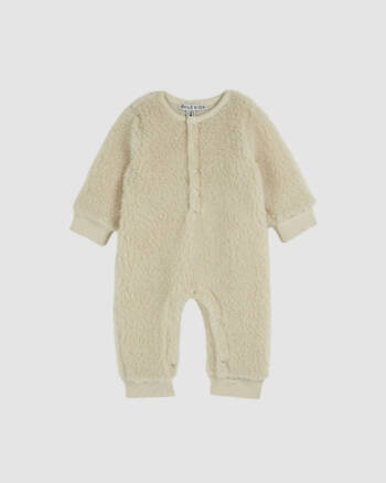 Combinaison bébé sherpa écru en peluche – Emile et Ida