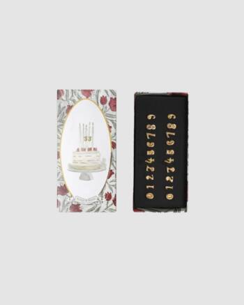 Bijou de bougie anniversaire Boncoeurs – chiffres en laiton doré pour décoration de bougies