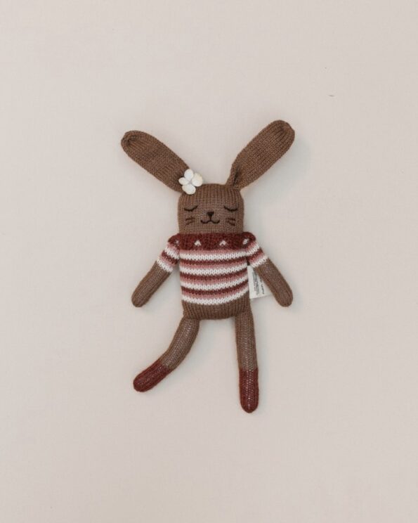 Doudou lapin - Top vintage sienne - Main Sauvage – Image 3