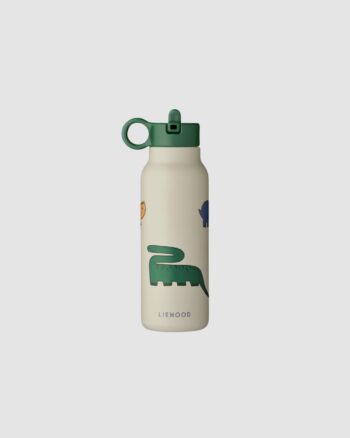 Gourde Falk 350 ml Dinosaurs Liewood – bouteille enfant isotherme acier recyclé