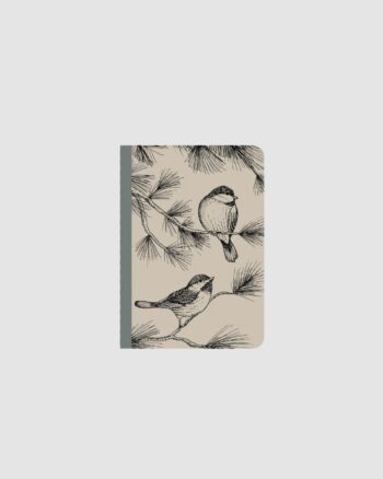 Carnet Le Cerisier Blanc – Dans les pins – Illustration oiseaux