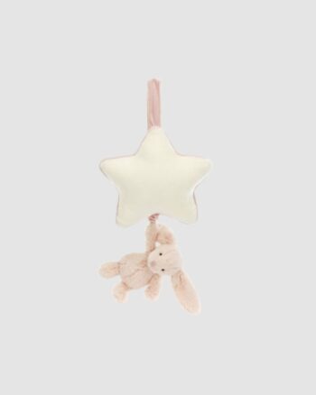 Peluche lapin musical Jellycat blush suspendu à une étoile