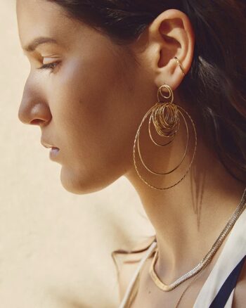 Boucles d’oreilles Arizona GM BDM Studio - photo portée modèle de profil