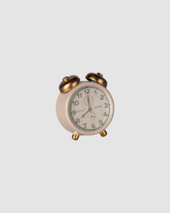 Réveil Maileg miniature rose poudré – Accessoire pour souris Maileg