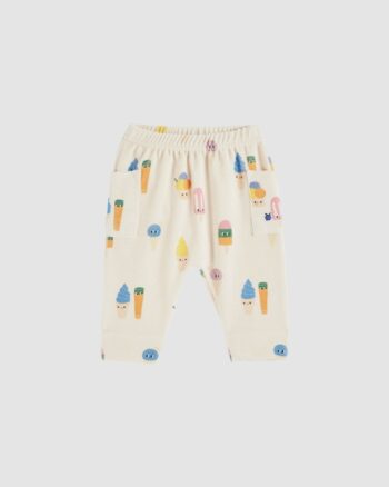 Sarouel en éponge écru imprimé de glaces – Emile et Ida