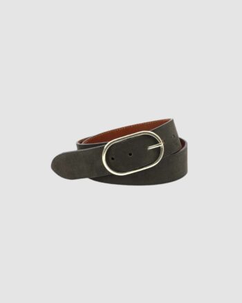 Ceinture La Paname en cuir velours Ebony Herbert Frère Sœur