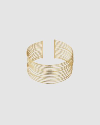 Manchette Grand Orient BDM Studio - Bracelet large doré ajouré