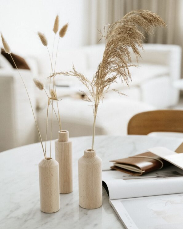 Soliflores en bois (lot de 3) – Anso-Design – Image 2