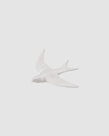Oiseau blanc en céramique suspendu – décoration murale Opjet