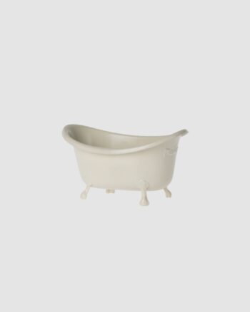 Baignoire miniature pour souris Maileg en métal blanc cassé
