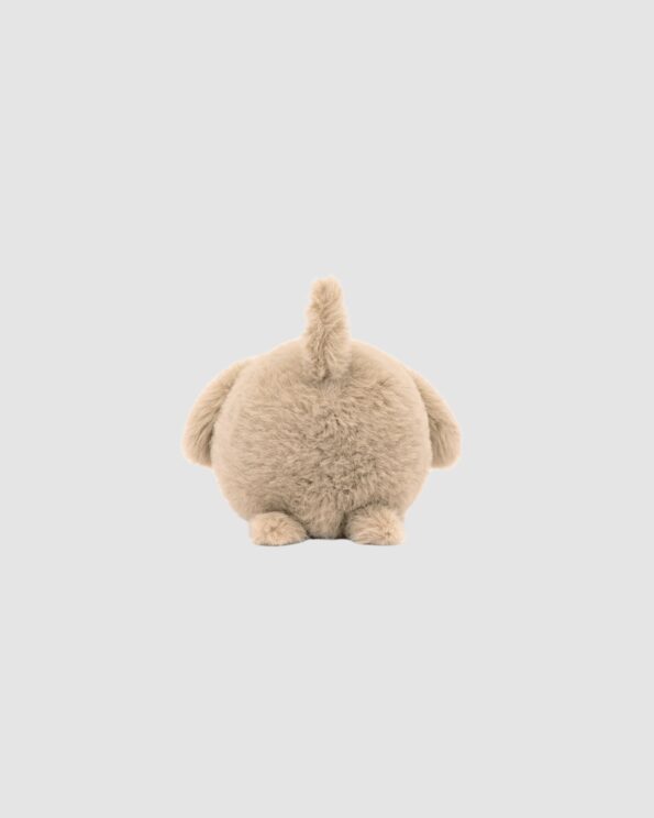 Peluche Caboodle Puppy Jellycat photographiée de dos, sur fond gris clair