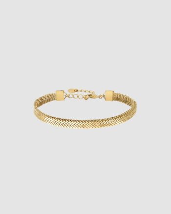 Bracelet Beluga BDM Studio doré à l’or fin sur fond clair
