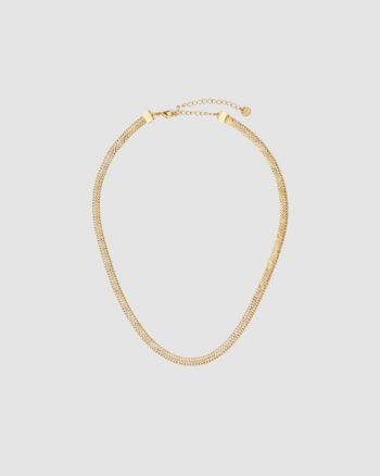 Collier Beluga doré à l’or fin BDM Studio sur fond clair