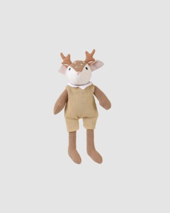 Peluche Woody Faon Egmont Toys en coton tricoté beige, 30 cm