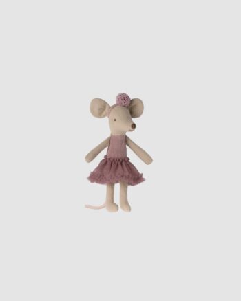 Souris Maileg Ballerine grande sœur avec tutu bruyère et bandeau