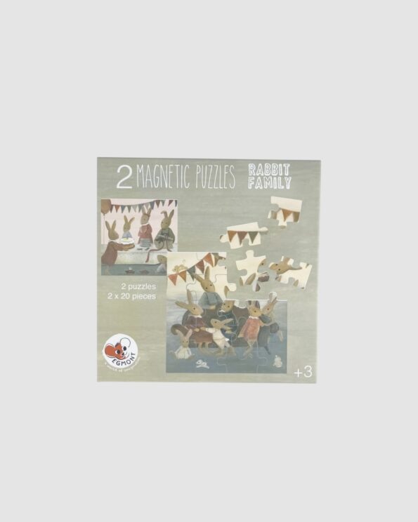Puzzle magnétique Famille Lapins Egmont Toys – 2 puzzles illustrés dès 3 ans