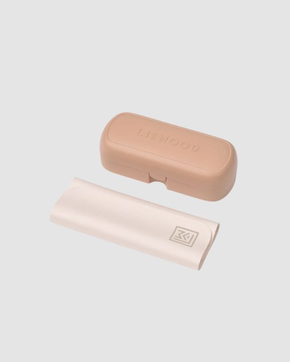 Étui à lunettes Liewood en coloris sable avec chiffon de nettoyage