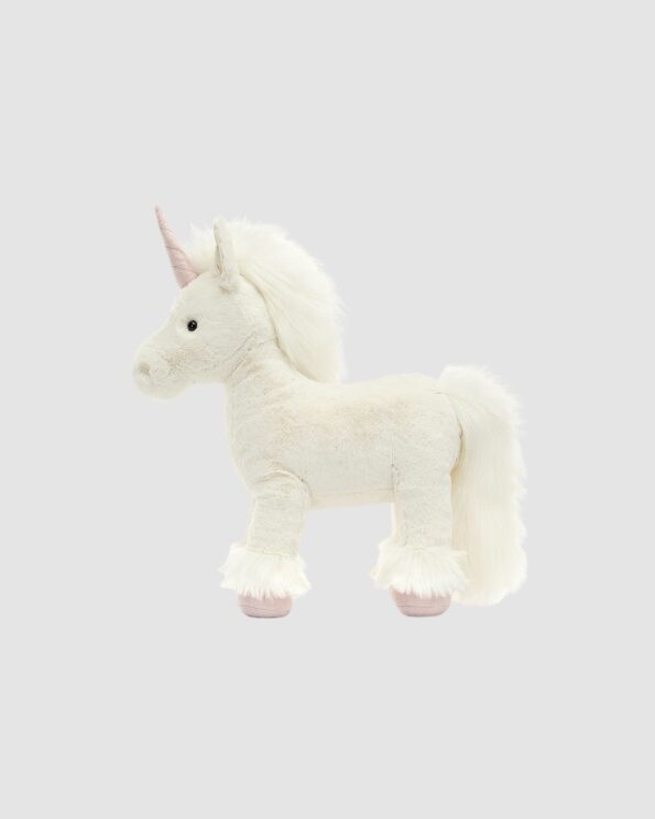 Peluche Licorne blanche aux sabots roses – Jellycat