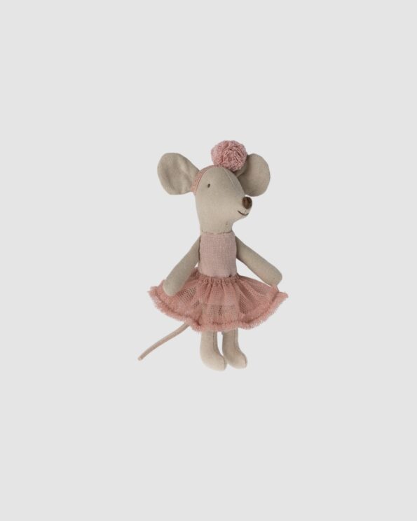 Souris Maileg ballerine Petite sœur avec tutu rose
