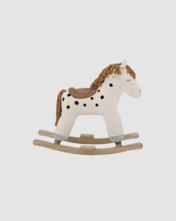 Jouet à bascule Merlen Bloomingville MINI blanc à pois noirs