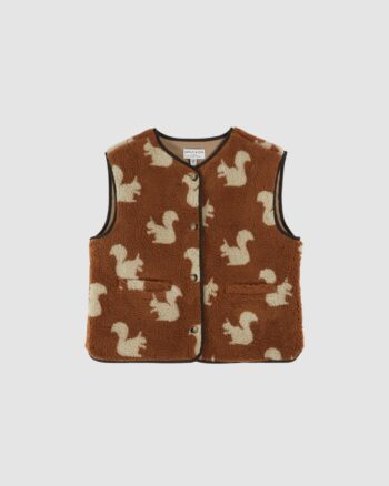 Veste sans manches Cassis Écureuil camel – Femme – Émile et Ida