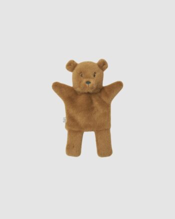 Marionnette à main Ourson Honor Golden Caramel Liewood en peluche douce