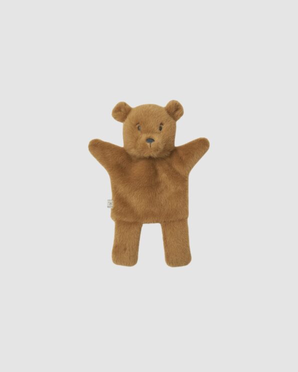 Marionnette à main Ourson Honor Golden Caramel Liewood en peluche douce