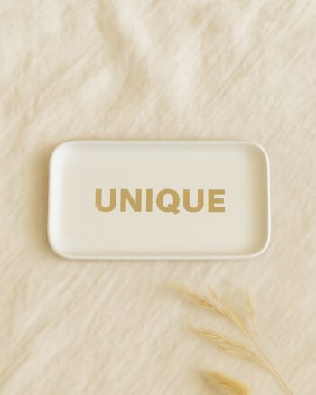 Plateau rectangle message Unique Opjet – 30x15 cm