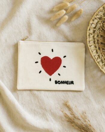 Trousse Cœur Bonheur Opjet – Pochette élégante et poétique
