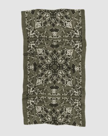 Bandana Écharpe Kaki en laine et cachemire – Maison Lecomte Flament