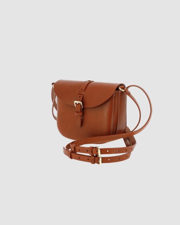 Sac Le Sab June Cognac Herbert Frère Soeur – vue de trois-quarts