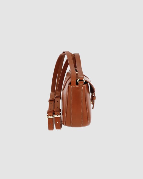 Sac Le Sab June Cognac Herbert Frère Soeur – vue de côté