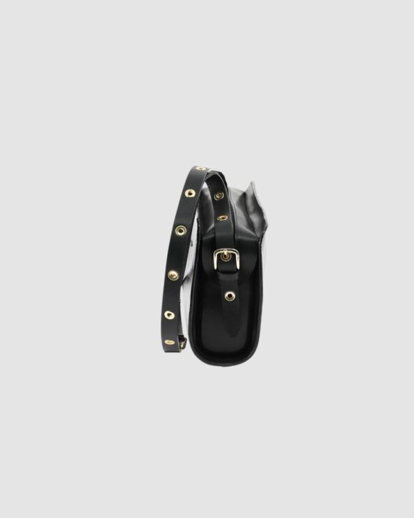 Sac Le Béa Keller Crispy Noir Herbert Frère Soeur – vue côté bandoulière