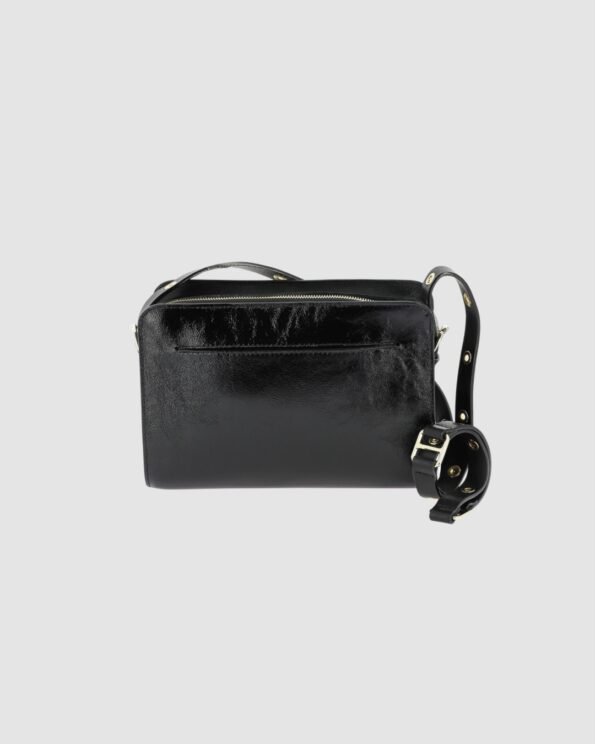 Sac Le Béa Keller Crispy Noir Herbert Frère Soeur – vue arrière avec bandoulière