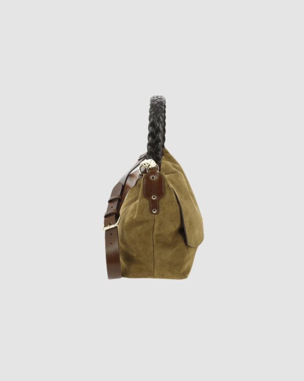 Sac Le Benson Velours Tobacco Herbert Frère Soeur – vue de côté