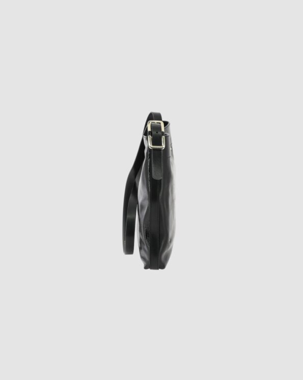 Sac Le Mini Enzo Millau Crispy Noir Herbert Frère Soeur – vue de côté avec boucle