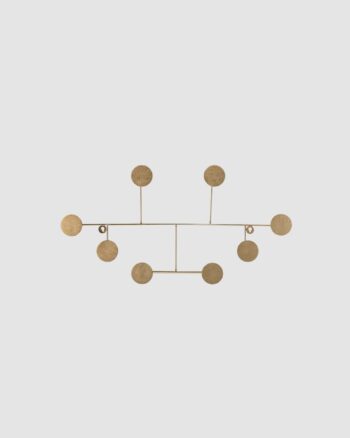 Porte-manteaux Fia Bloomingville en métal finition laiton, design décoratif et pratique