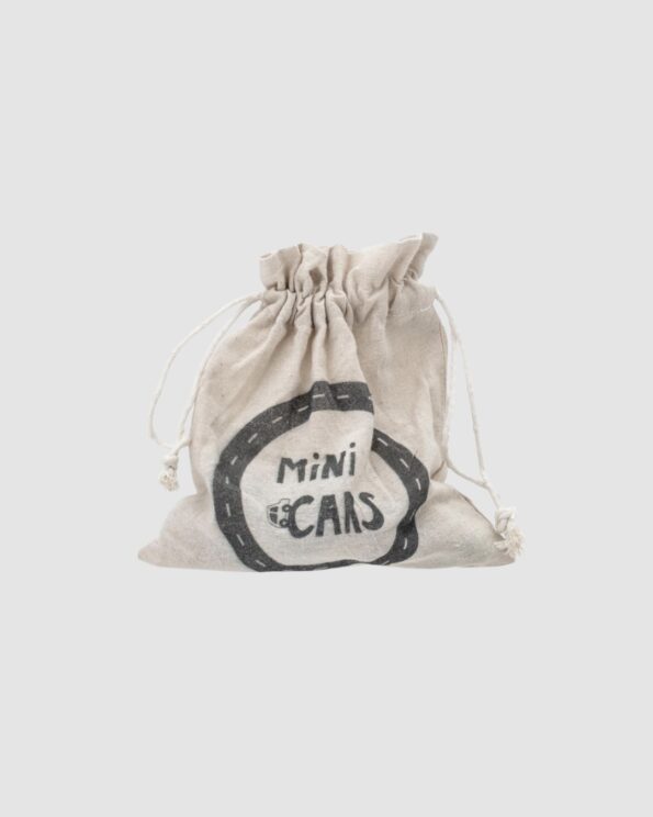 Sac à cordon Mini Cars du set Avin Bloomingville MINI en tissu illustré