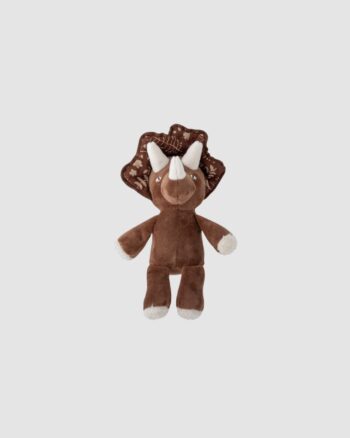 Hochet Fintan Dinosaure Marron Bloomingville MINI en coton et lin